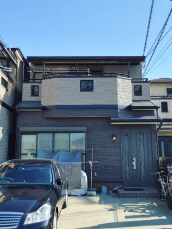 大阪府堺市西区T様邸 屋根 外壁塗装工事及び防水工事🏠-施工後