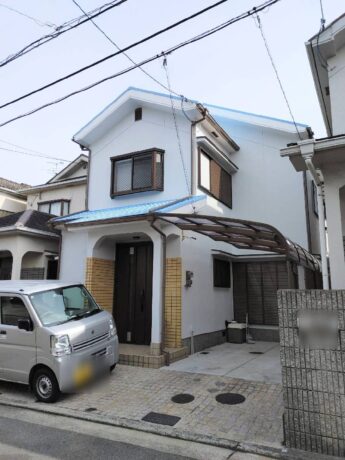 大阪府堺市中区N様邸 屋根 外壁塗装及び防水工事🏠-施工後