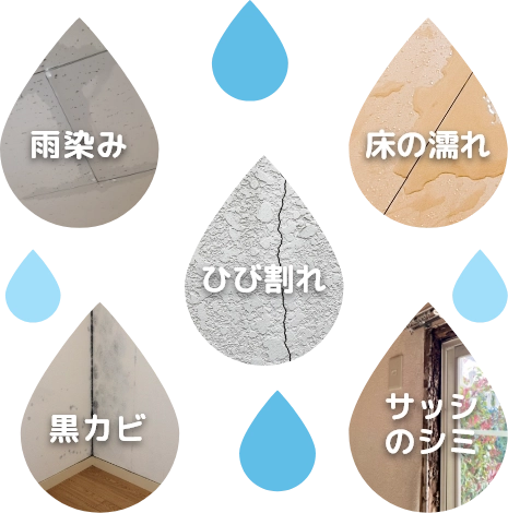雨漏りの主な症状