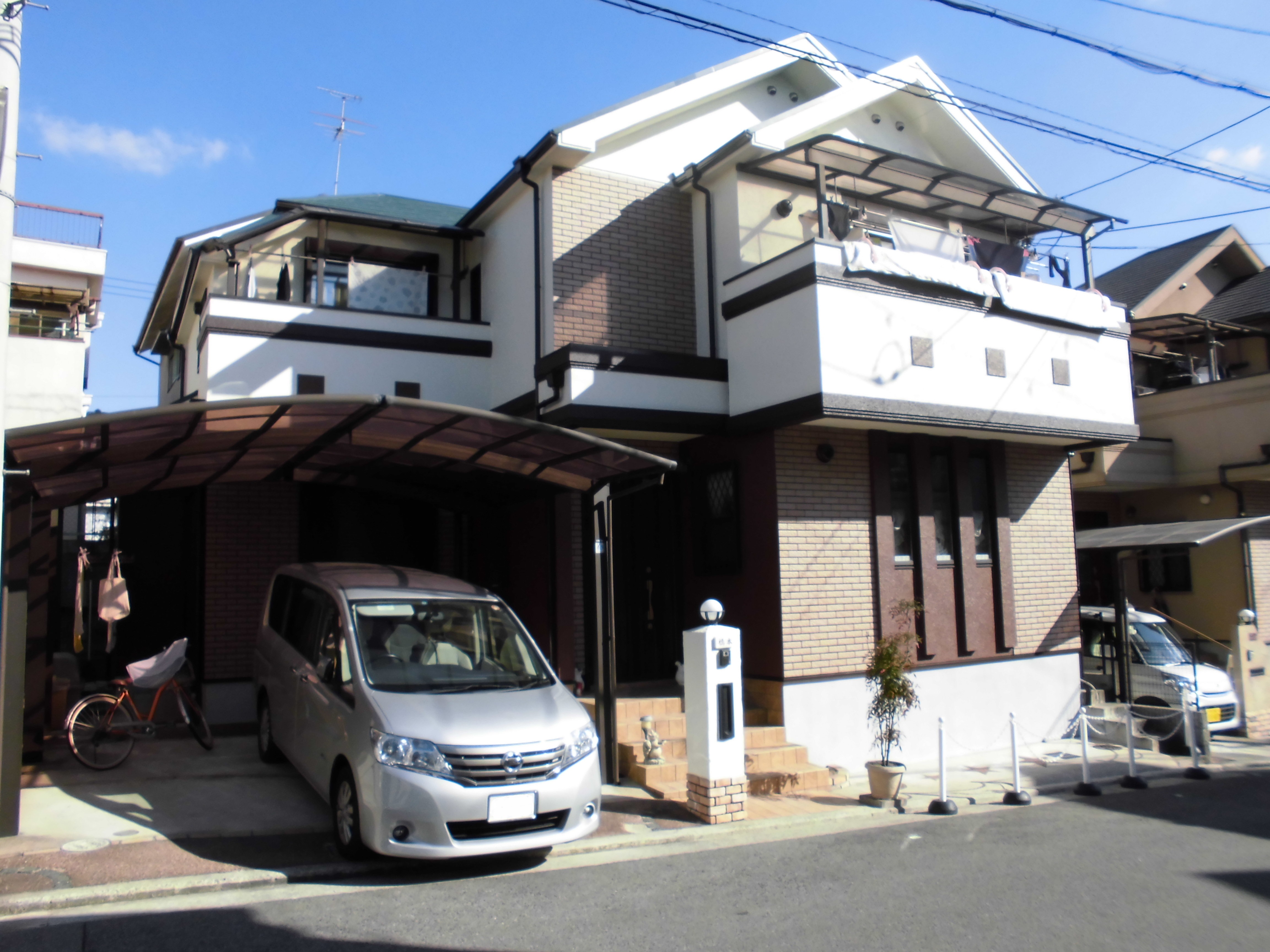 堺市中区H様邸 屋根外壁塗装及び防水工事-施工後