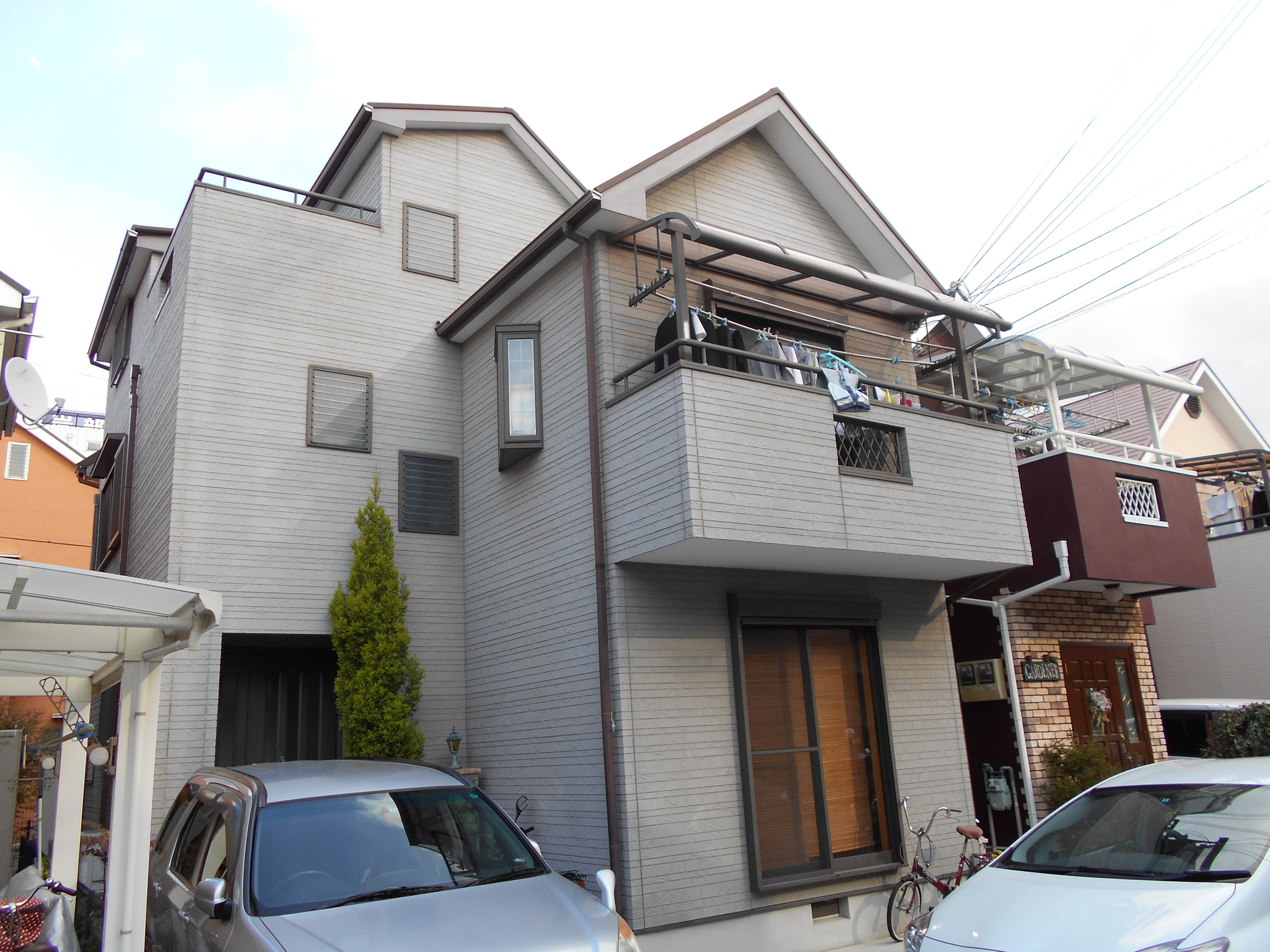 大阪府和泉市T様邸 屋根外壁塗装及び防水工事-施工前