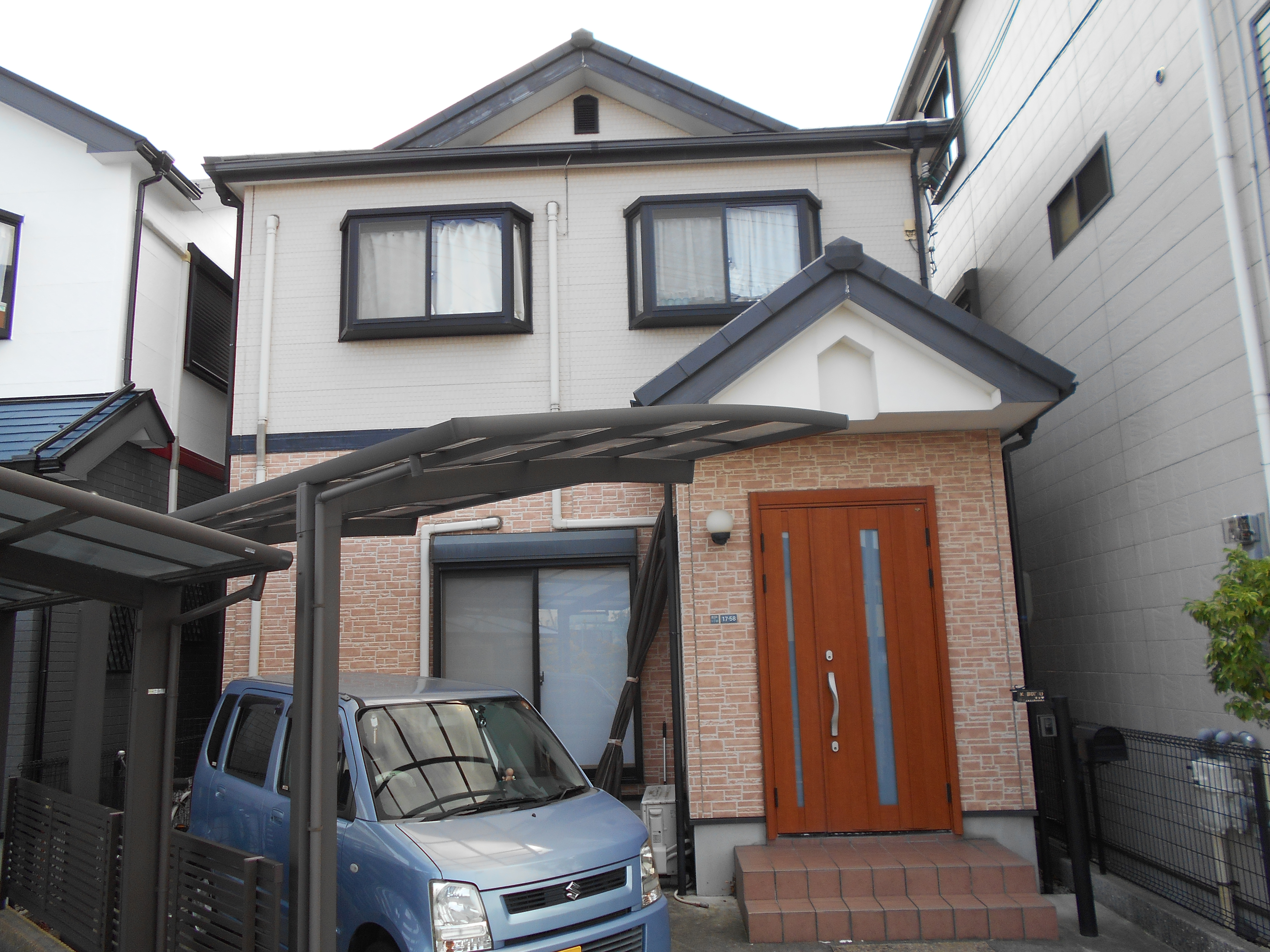 大阪府和泉市K様邸 屋根外壁塗装及び防水工事-施工前