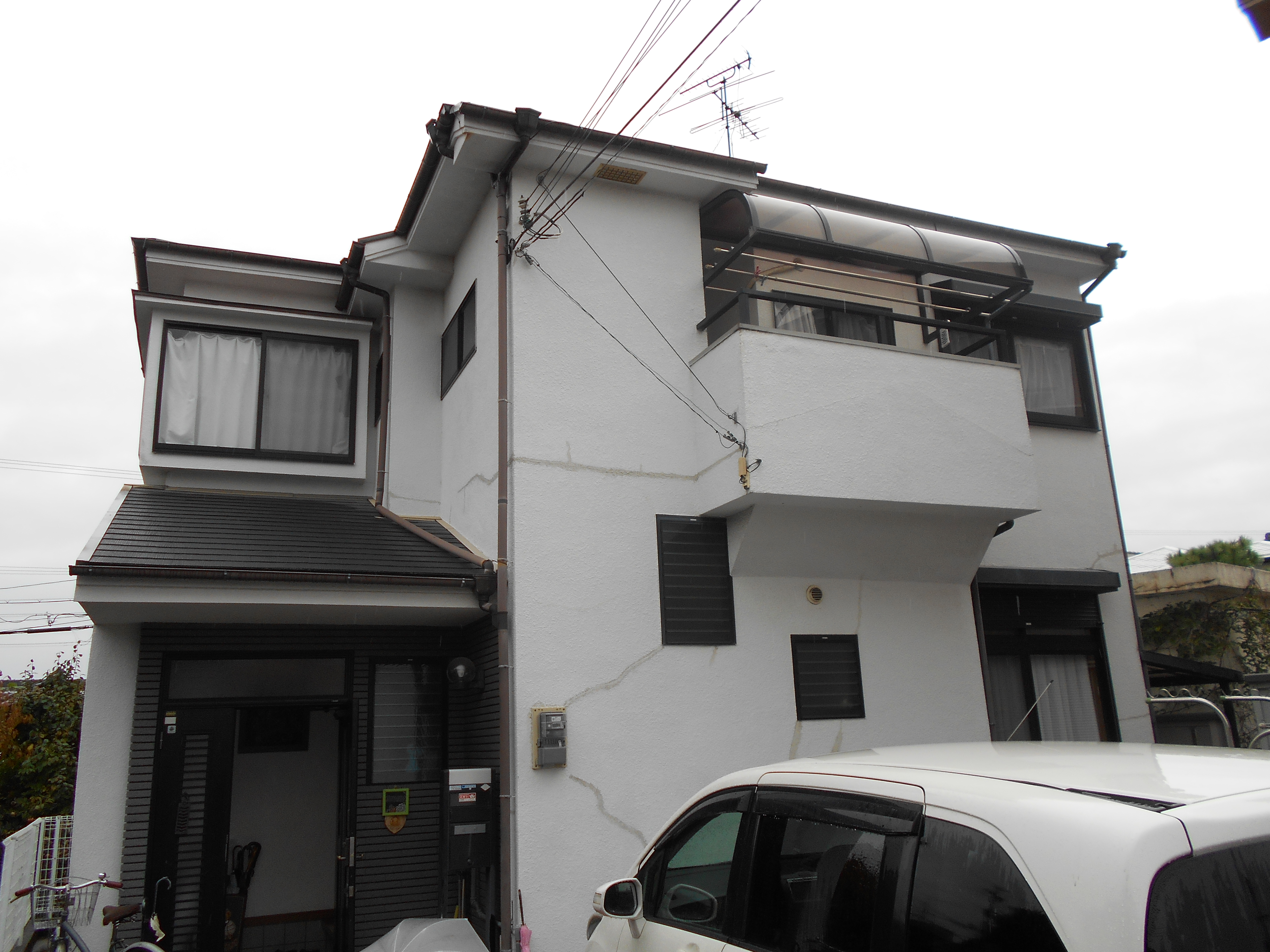 堺市中区T様邸 屋根外壁塗装及び防水工事-施工前