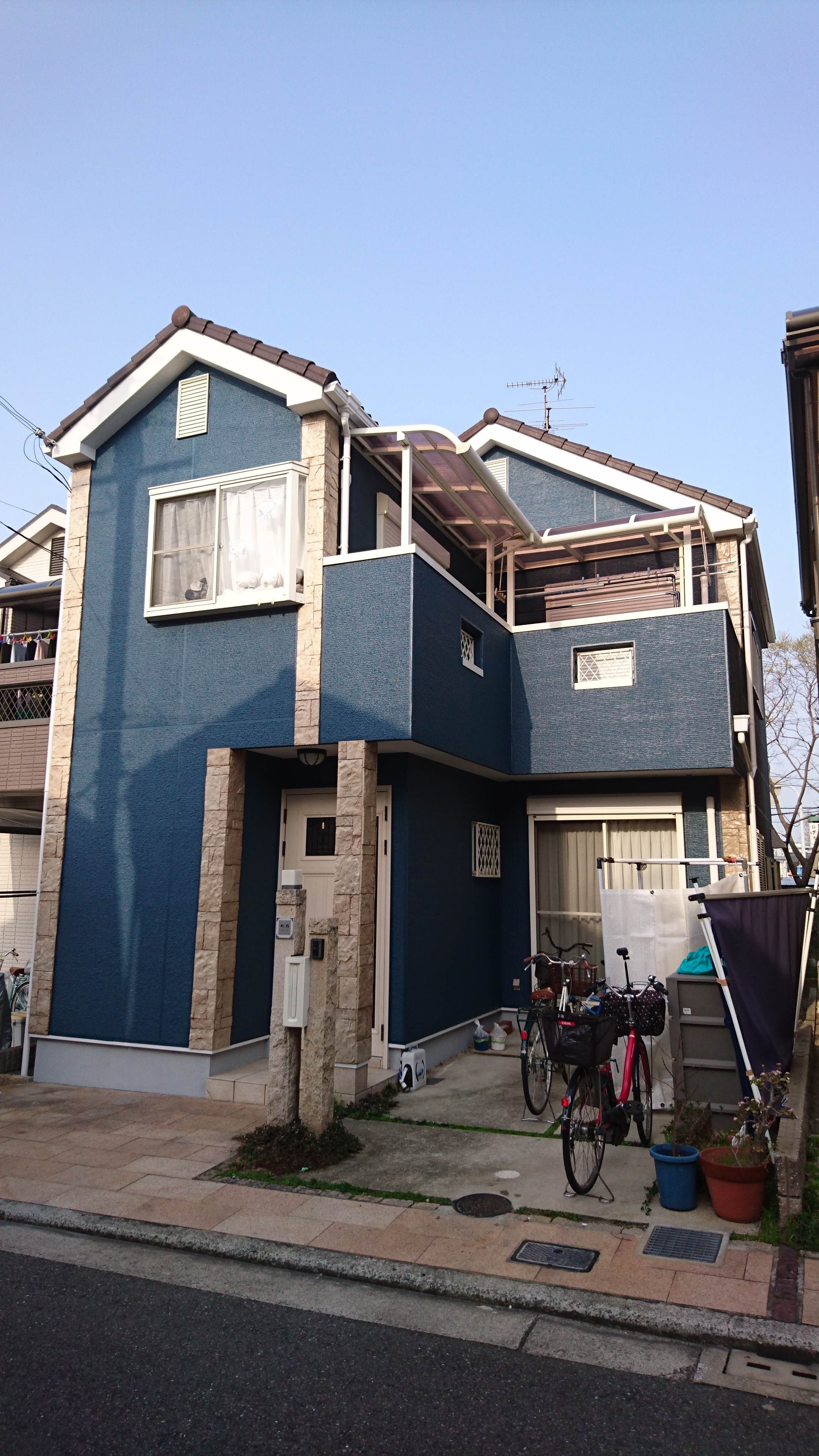 堺市西区M様邸 外壁塗装及び防水工事-施工後