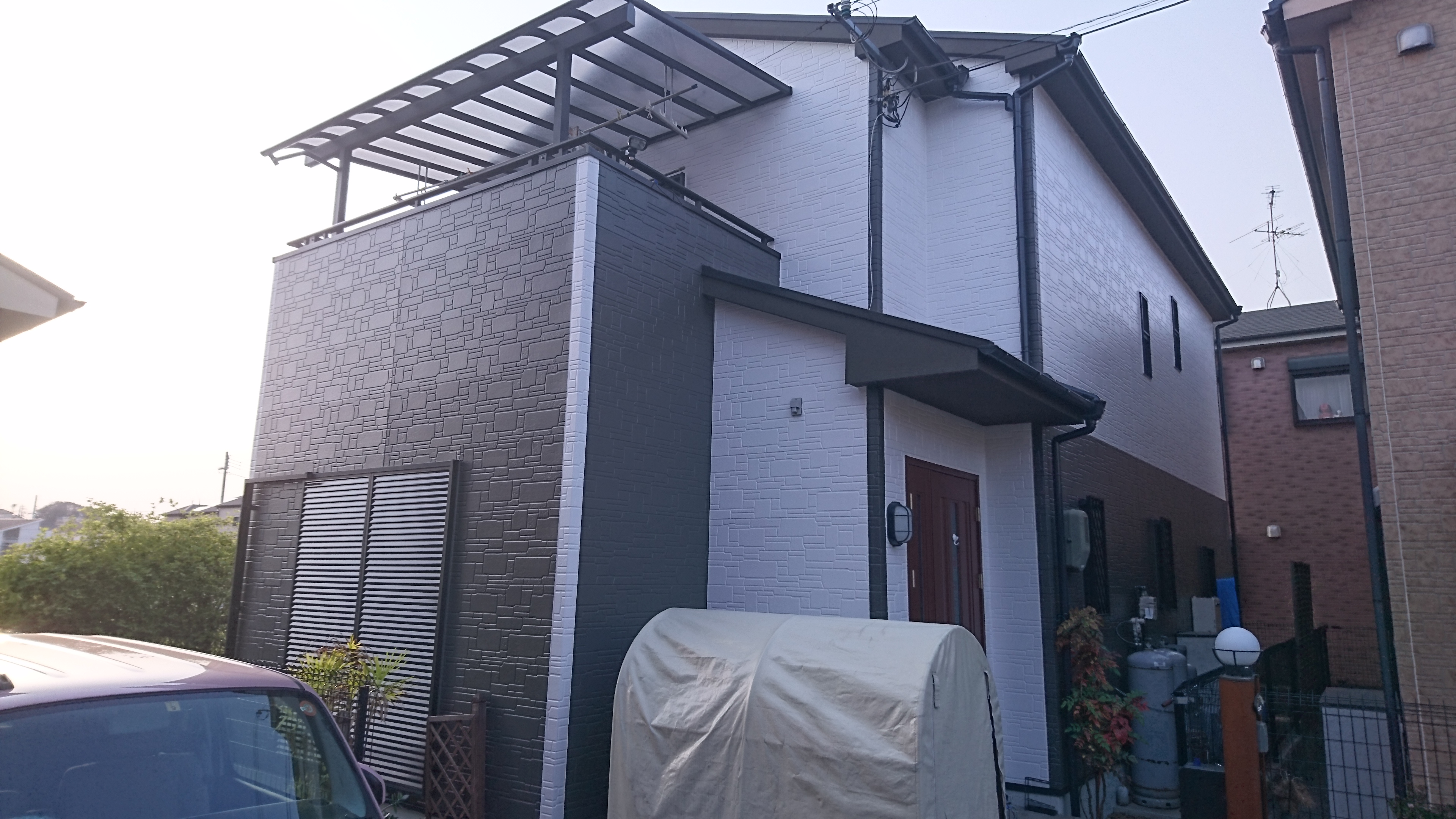 堺市西区M様邸 屋根外壁塗装及び防水工事-施工後