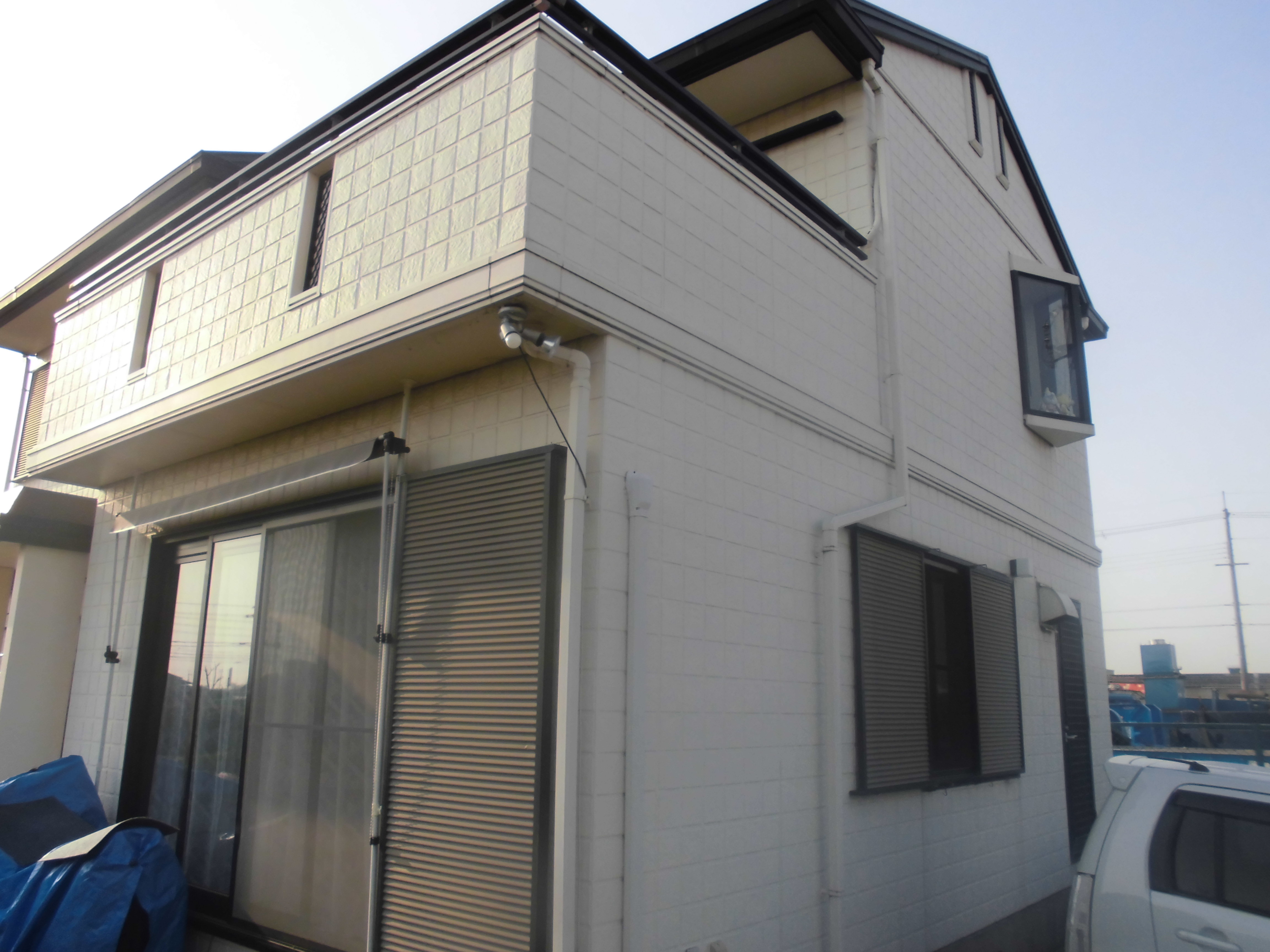 堺市美原区T様邸 屋根 外壁塗装及び防水工事-施工前