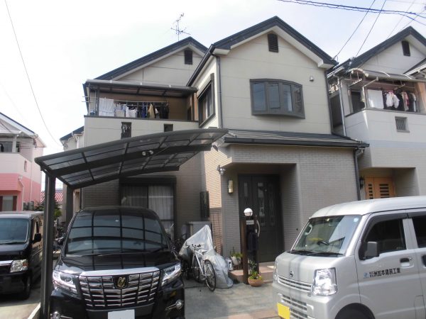 堺市中区K様邸 屋根 外壁塗装及び防水工事-施工前