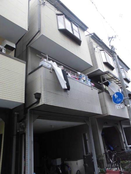 大阪市東成区H様邸 屋根 外壁塗装工事及び防水工事-施工前