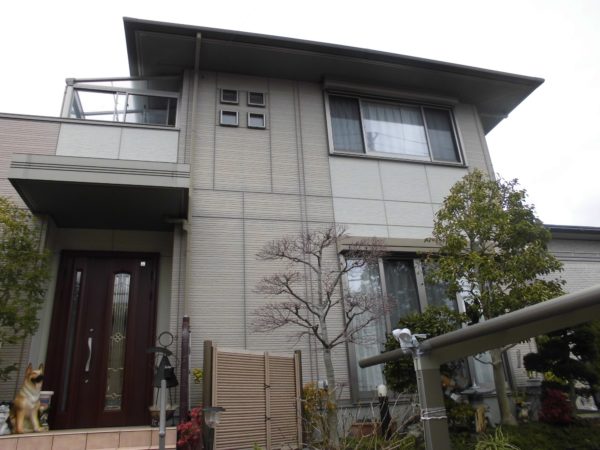 大阪府和泉市F様邸 屋根 外壁塗装及び防水工事-施工前
