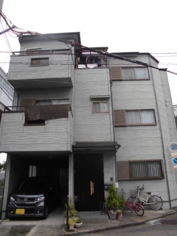 大阪府堺市西区S様邸 屋根 外壁塗装工事及び防水工事-施工前