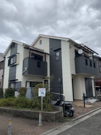 大阪府堺市西区M様邸 屋根 外壁塗装及び防水工事-施工後