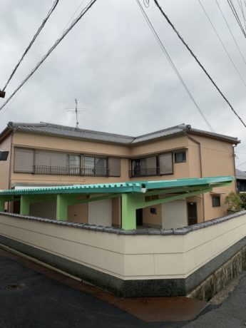 奈良県香芝市T様邸 外壁塗装及び駐車場鉄部塗装工事-施工後