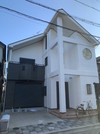 大阪府堺市西区T様邸 屋根 外壁塗装及び防水工事-施工後