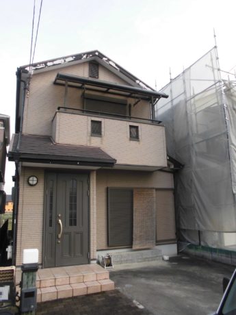 大阪府堺市美原区M様邸 屋根 外壁塗装及び防水工事-施工前