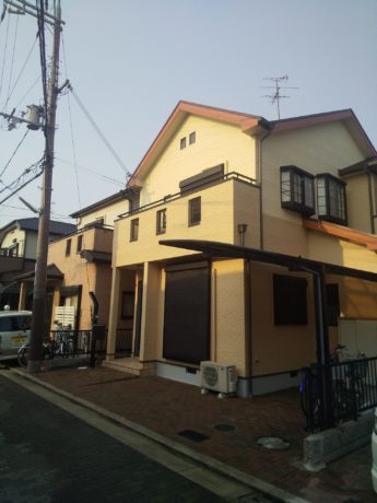 大阪府堺市西区H様邸 屋根 外壁塗装及び防水工事-施工後
