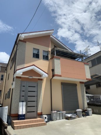 大阪府堺市南区G様邸 屋根 外壁塗装及び防水工事-施工後