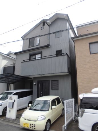 大阪府堺市西区H様邸 屋根 外壁塗装及び防水工事-施工前