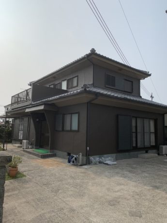 和歌山県和歌山市S様邸 屋根漆喰 外壁塗装工事及び防水工事-施工後