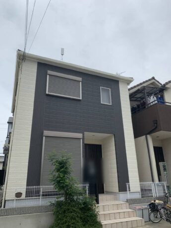 大阪府堺市中区H様邸 外壁塗装工事及び防水工事-施工後