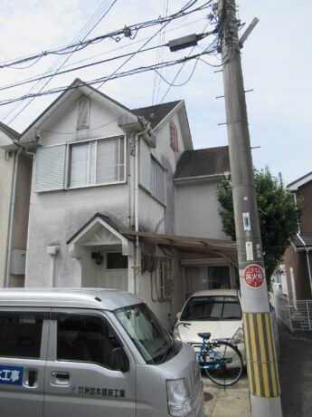 大阪府和泉市M様邸 屋根 外壁塗装工事及び防水工事🏠-施工前