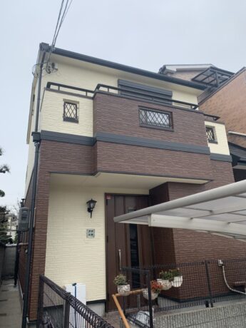 大阪府堺市堺区T様邸 屋根外壁塗装及び防水工事🏠-施工後