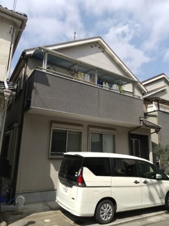 大阪府堺市西区B様邸 屋根 外壁塗装工事🏠-施工前