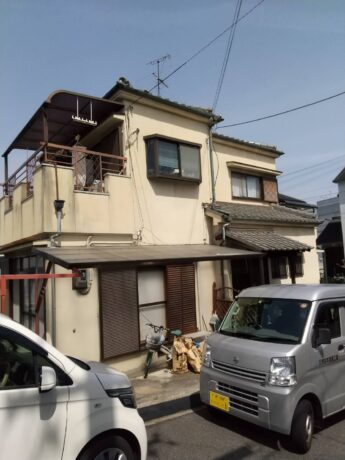 大阪府堺市中区H様邸 外壁塗装及び防水工事🏠-施工前