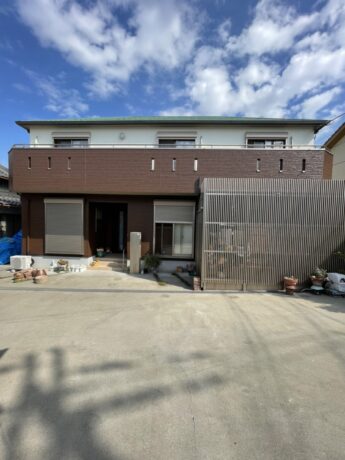 大阪府堺市東区Y様邸 屋根 外壁塗装工事及び防水工事🏠-施工後