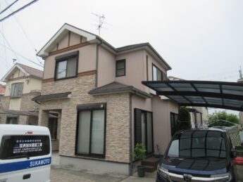 大阪府堺市東区K様邸 屋根 外壁塗装及び防水工事🏠-施工前