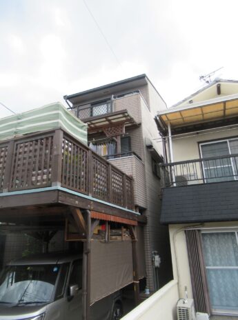 大阪府堺市西区M様邸 屋根 外壁塗装及び防水工事🏠-施工前