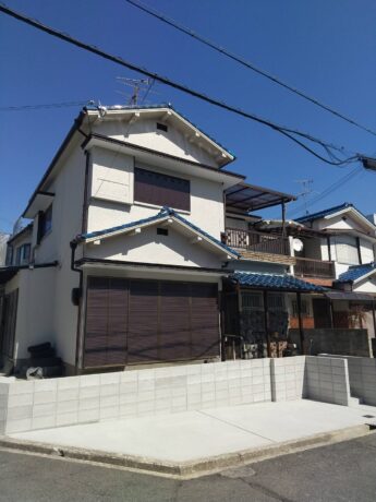 大阪府藤井寺市N様邸 外壁塗装、防水工事及び外構工事🏠-施工後