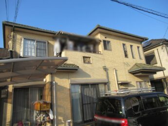 大阪府岸和田市M様邸 屋根 外壁塗装及び防水工事🏠-施工前