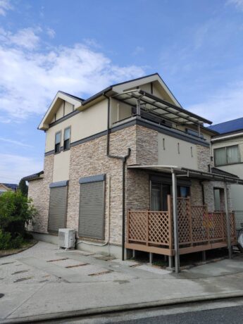 大阪府堺市東区S様邸 屋根 外壁塗装及び防水工事-施工後