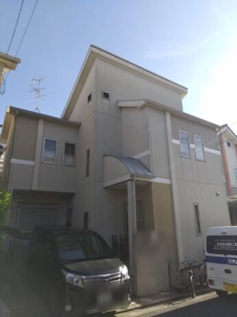 大阪府堺市中区K様邸 屋根 外壁塗装及び防水工事🏠-施工前