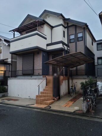 大阪府堺市中区H様邸 屋根 外壁塗装及び防水工事🏠-施工後