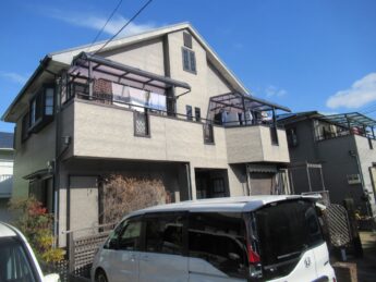 大阪府岸和田市Y様邸 屋根 外壁塗装及び防水工事🏠-施工前