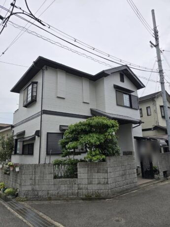 大阪府堺市東区O様邸 屋根 外壁塗装及び防水工事🏠-施工後