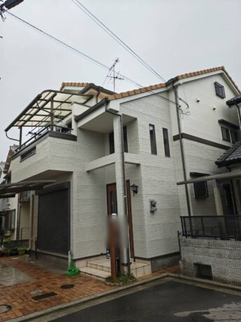 大阪府堺市東区M様邸 屋根 外壁塗装及び防水工事🏠-施工後