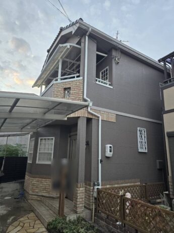 大阪府堺市北区W様邸 屋根 外壁塗装及び防水工事🏠-施工後