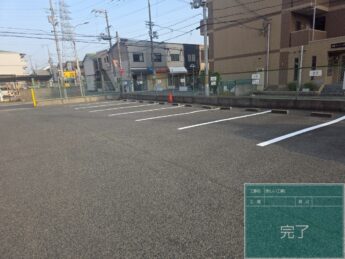 大阪府堺市北区I様駐車場ライン引き-施工後