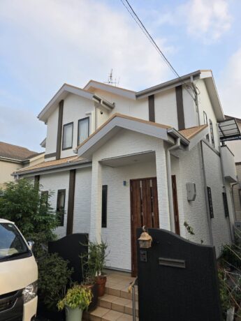 大阪府堺市中区A様邸 屋根 外壁塗装及び防水工事🏠-施工後