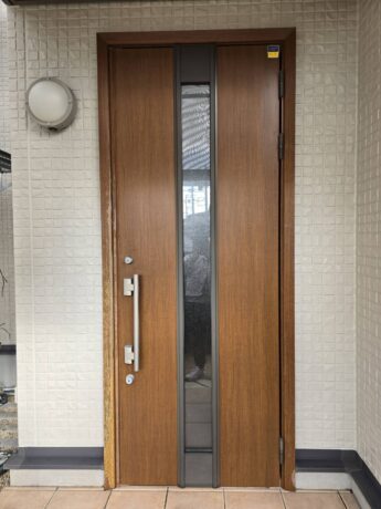 大阪府堺市南区Y様邸玄関化粧シート貼付工事「コスパ最強の、玄関再生術」-施工前