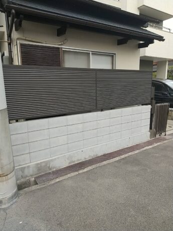 大阪府泉大津市K様邸外構工事「通学路の不安を解消。街と家族にやさしい倒れない塀への刷新」-施工後