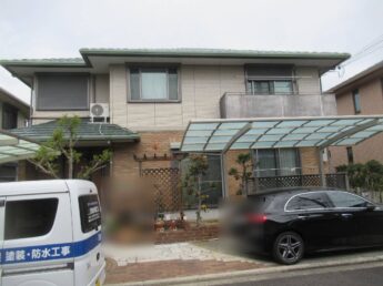 大阪府岸和田市T様邸外壁塗装工事「耐久性と美観を両立させた外壁塗装工事」-施工前