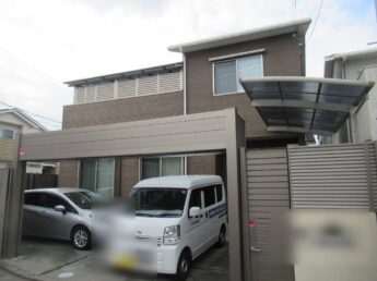 大阪府堺市中区A様邸外壁塗装工事「シックで洗練された佇まいへ。モダンな外壁塗装と付帯部リフレッシュ-施工前