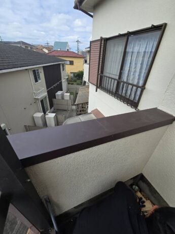 大阪府堺市中区T様邸雨漏り修繕工事【ベランダ笠木からの雨漏りを散水調査で特定！】-施工後